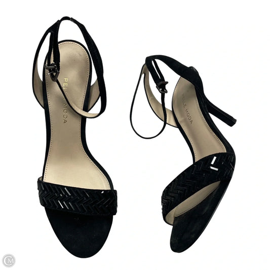 Sandals Heels Kitten By Pelle Moda In Black, Size: 7