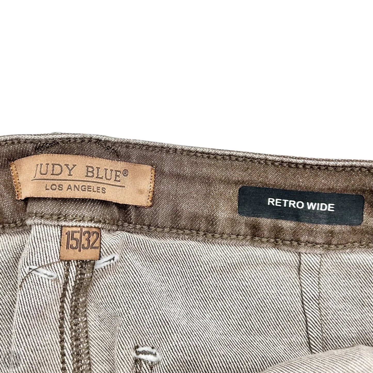 Jeans Wide Leg By Judy Blue In Brown Denim, Size: 14