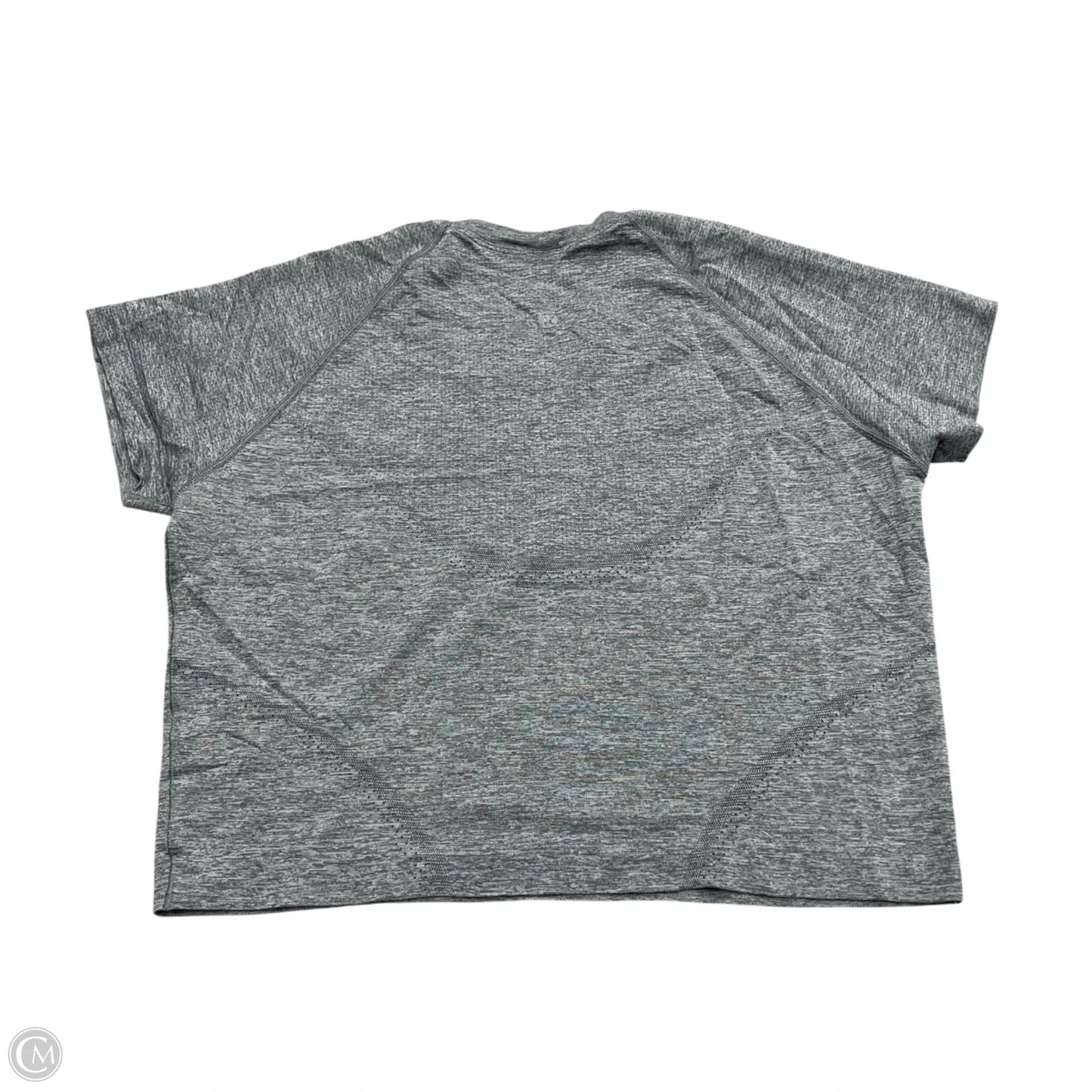 Athletic Top Short Sleeve By Lululemon In Grey, Size: M