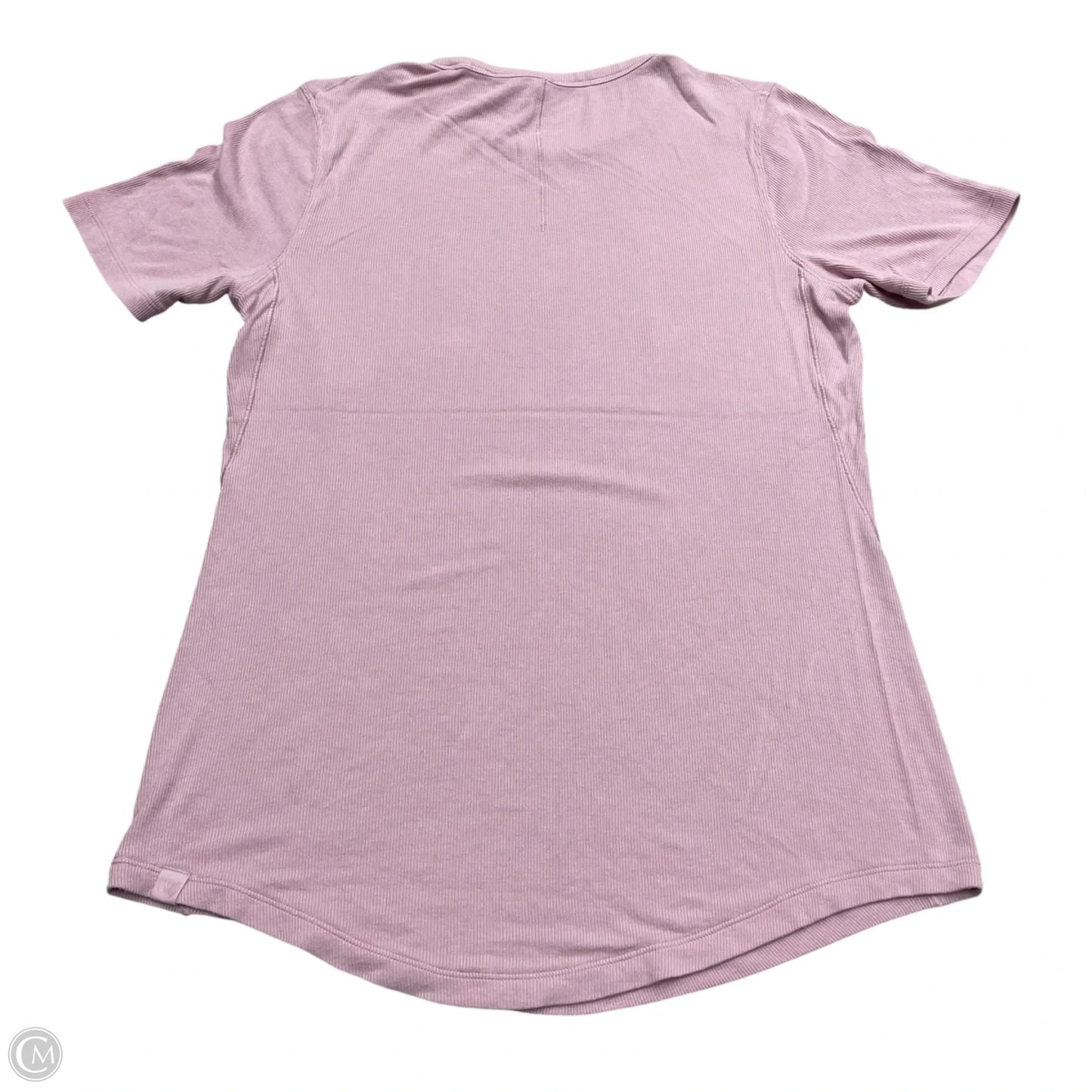 Athletic Top Short Sleeve By Lululemon In Pink, Size: M