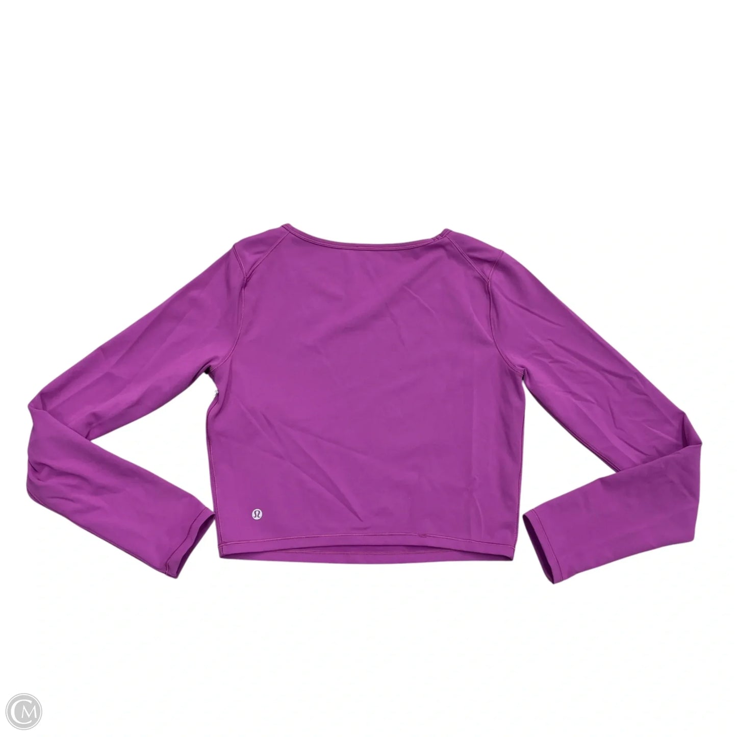 Athletic Top Long Sleeve Collar By Lululemon In Purple, Size: L