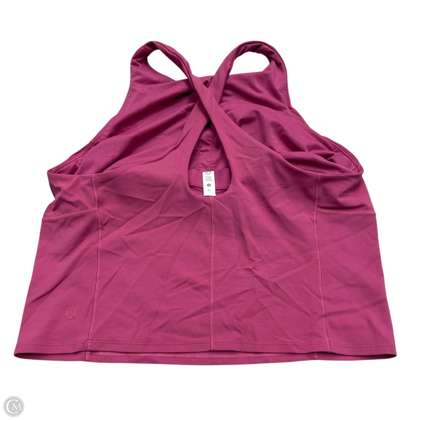 Athletic Tank Top By Lululemon In Pink, Size: Xl