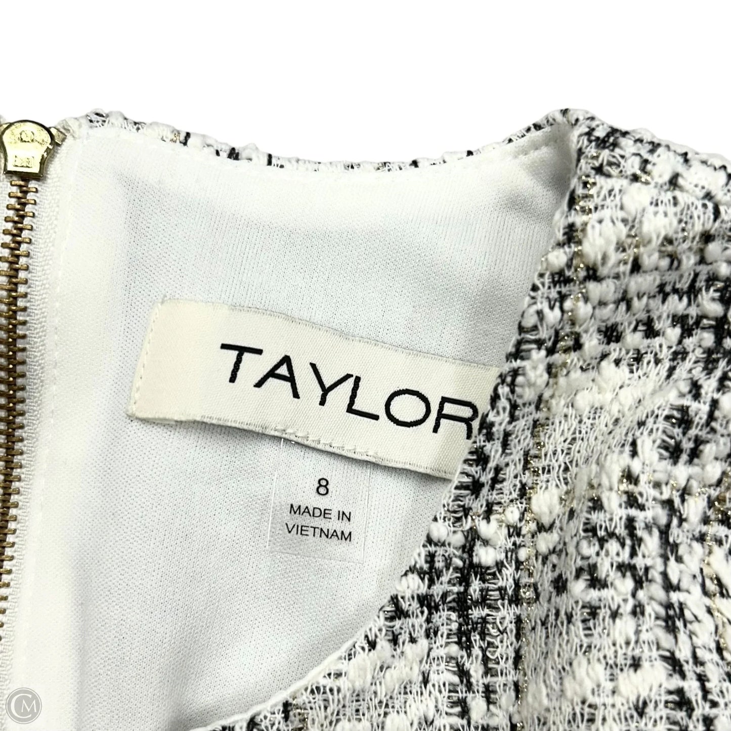 Dress Work By Taylor In Black & White, Size: M