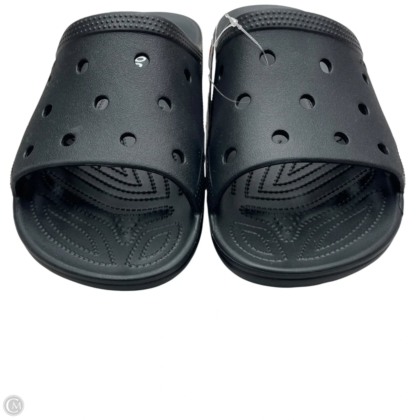 Sandals Flats By Crocs In Black, Size: 7