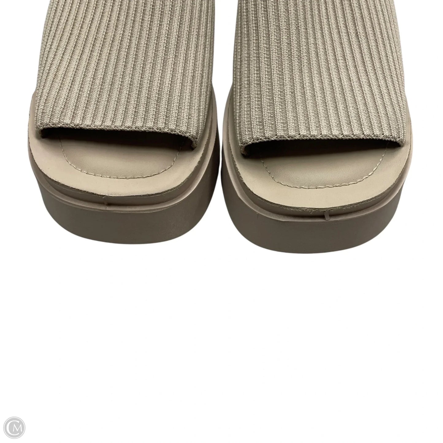 Sandals Heels Platform By Cushionaire In Cream, Size: 7