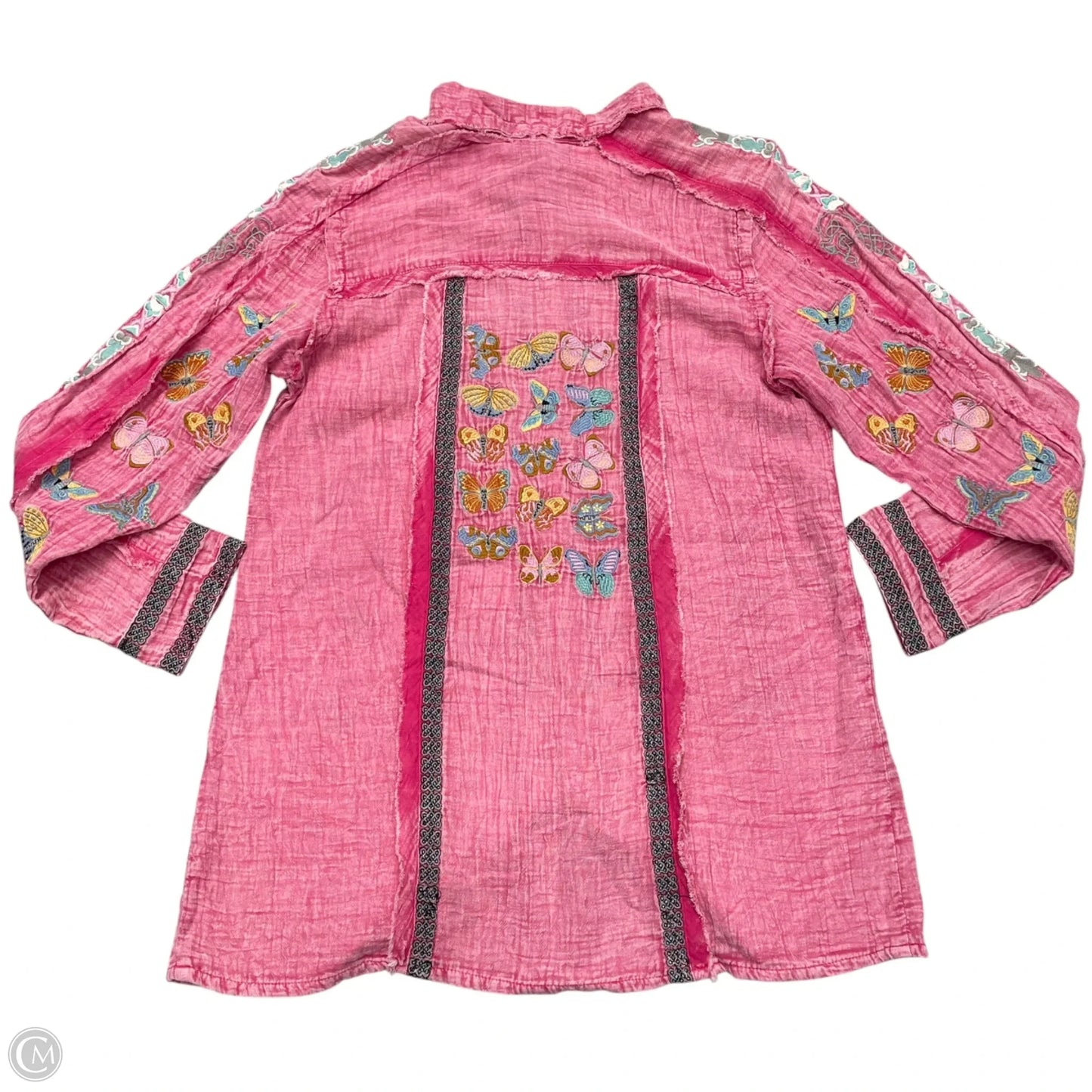Top Long Sleeve By Cmb In Pink, Size: S