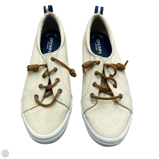 Shoes Sneakers By Sperry In Cream, Size: 10