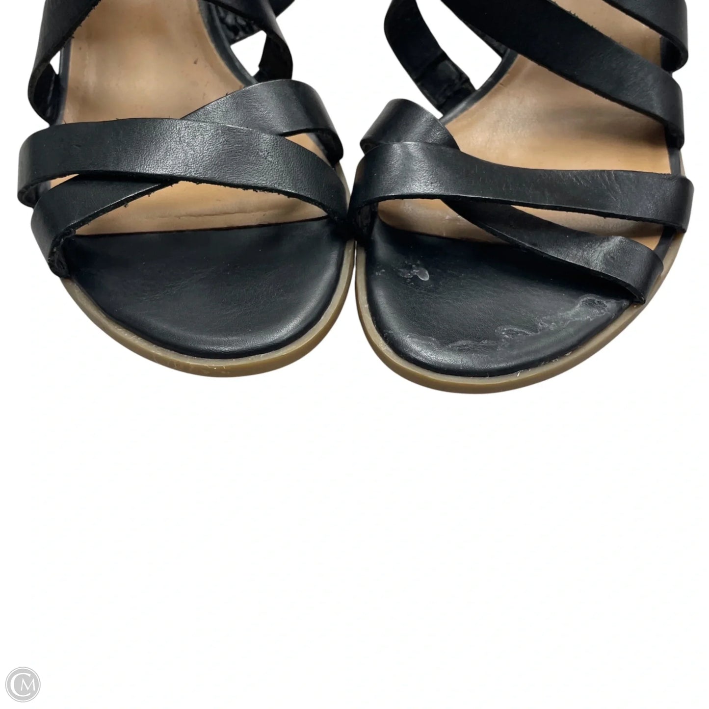 Sandals Heels Block By Franco Sarto In Black, Size: 7.5