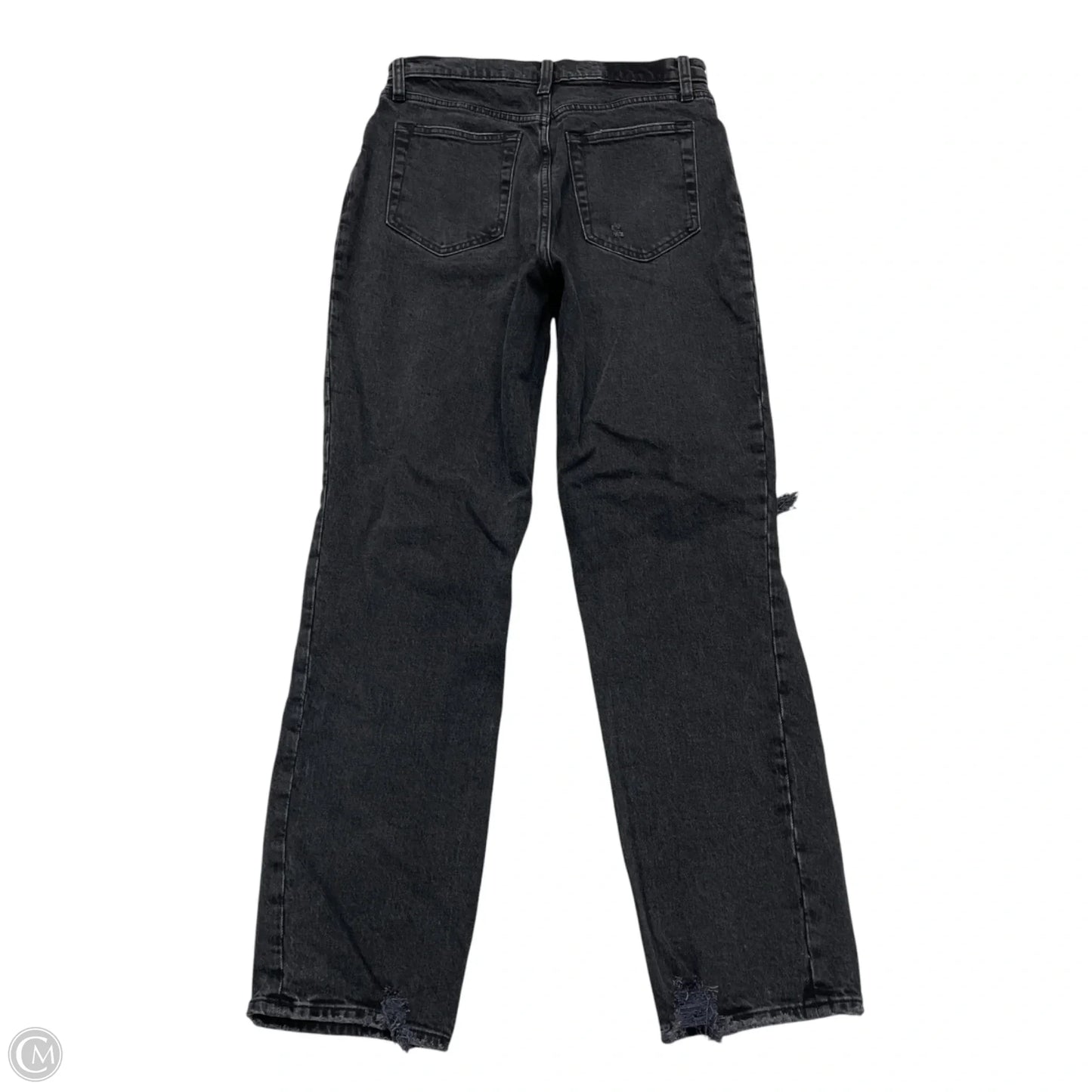 Jeans Straight By Abercrombie And Fitch In Black Denim, Size: 8