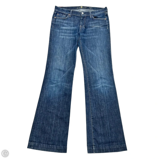 Jeans Boot Cut By 7 For All Mankind In Blue Denim, Size: 10