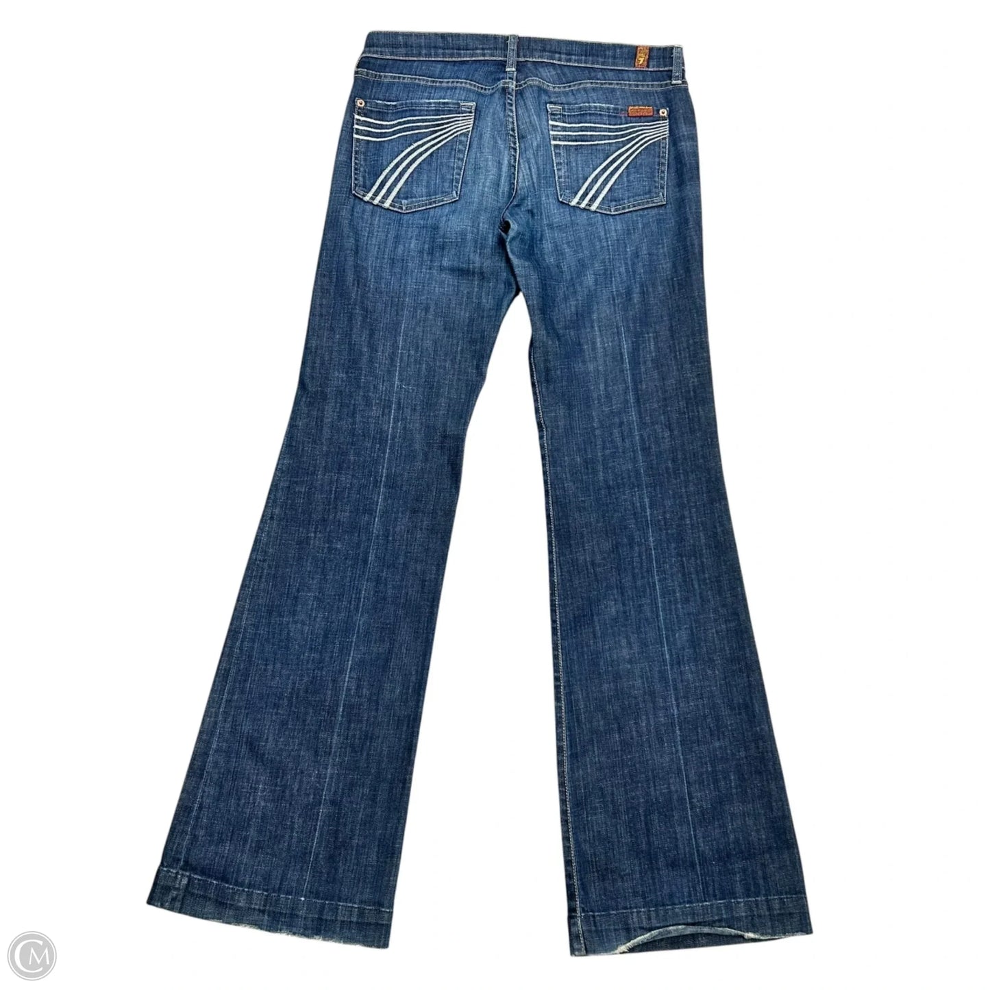 Jeans Boot Cut By 7 For All Mankind In Blue Denim, Size: 10