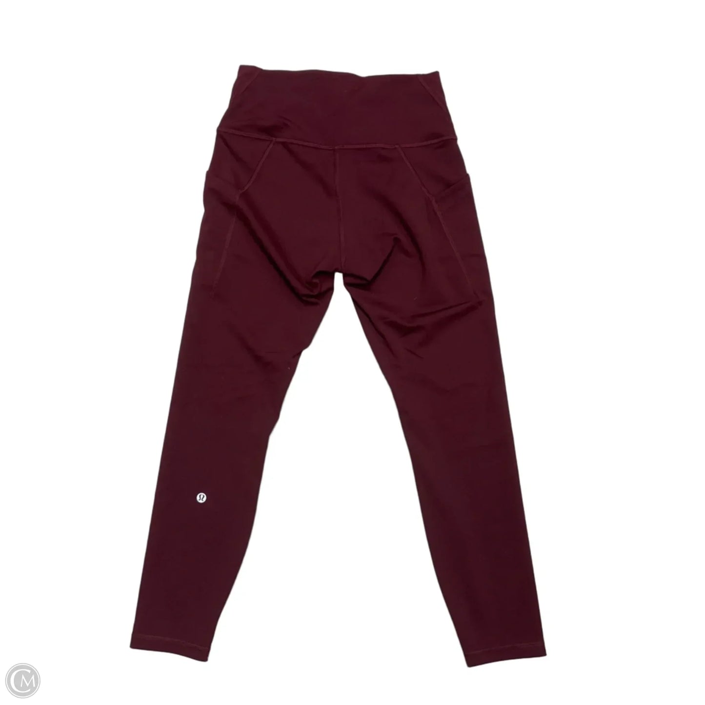 Athletic Leggings By Lululemon In Maroon, Size: M