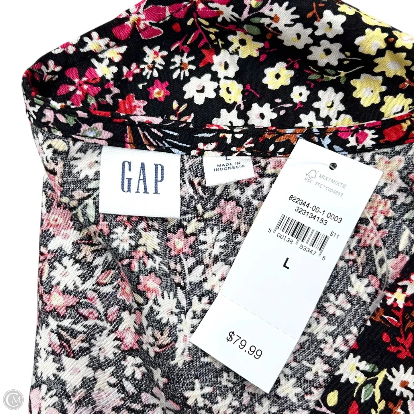 Dress Casual Maxi By Gap In Floral Print, Size: L