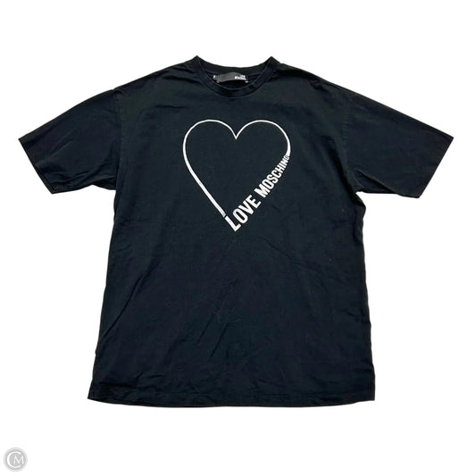 Top Short Sleeve By Love Moschino In Black, Size: S