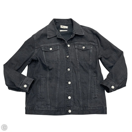 Jacket Denim By Madewell In Black Denim, Size: L