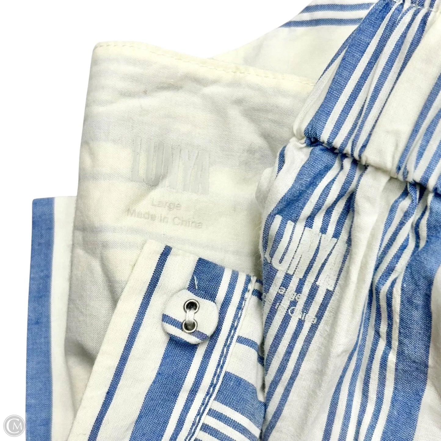 Shorts Set By Lunya In Striped Pattern, Size: L