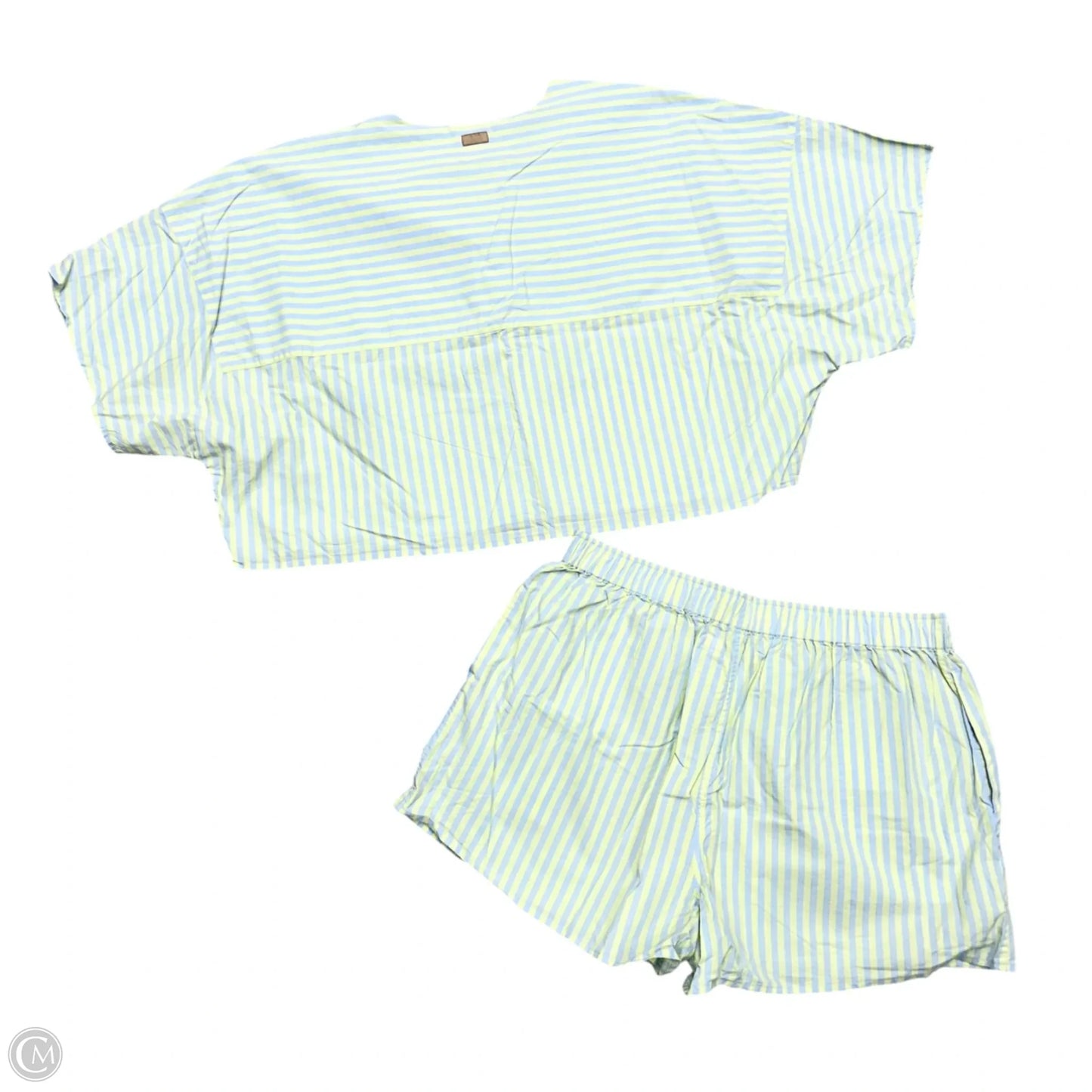 Shorts Set By Lunya In Striped Pattern, Size: L