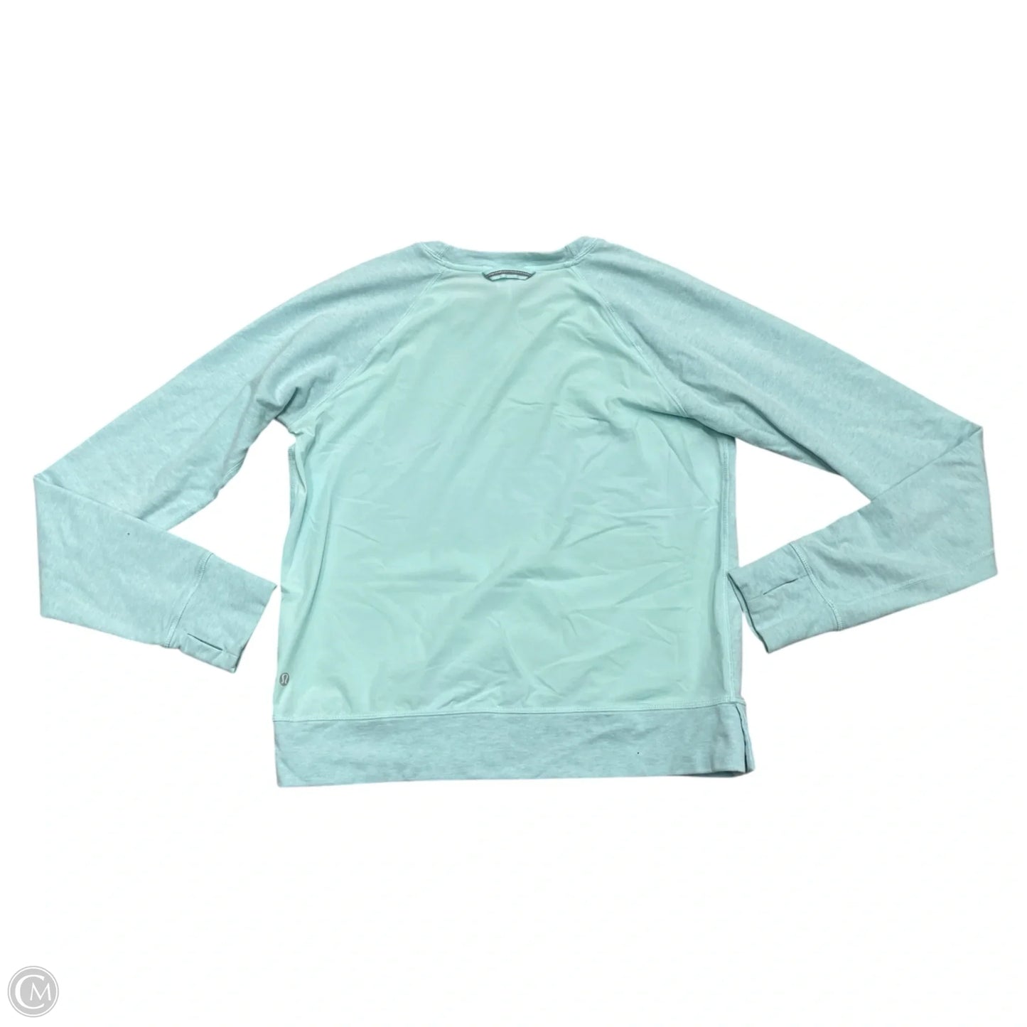 Athletic Top Long Sleeve Collar By Lululemon In Blue, Size: M