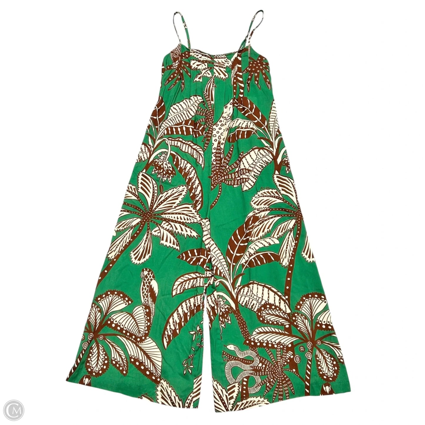 Jumpsuit By Farm Rio In Brown & Green, Size: Xs