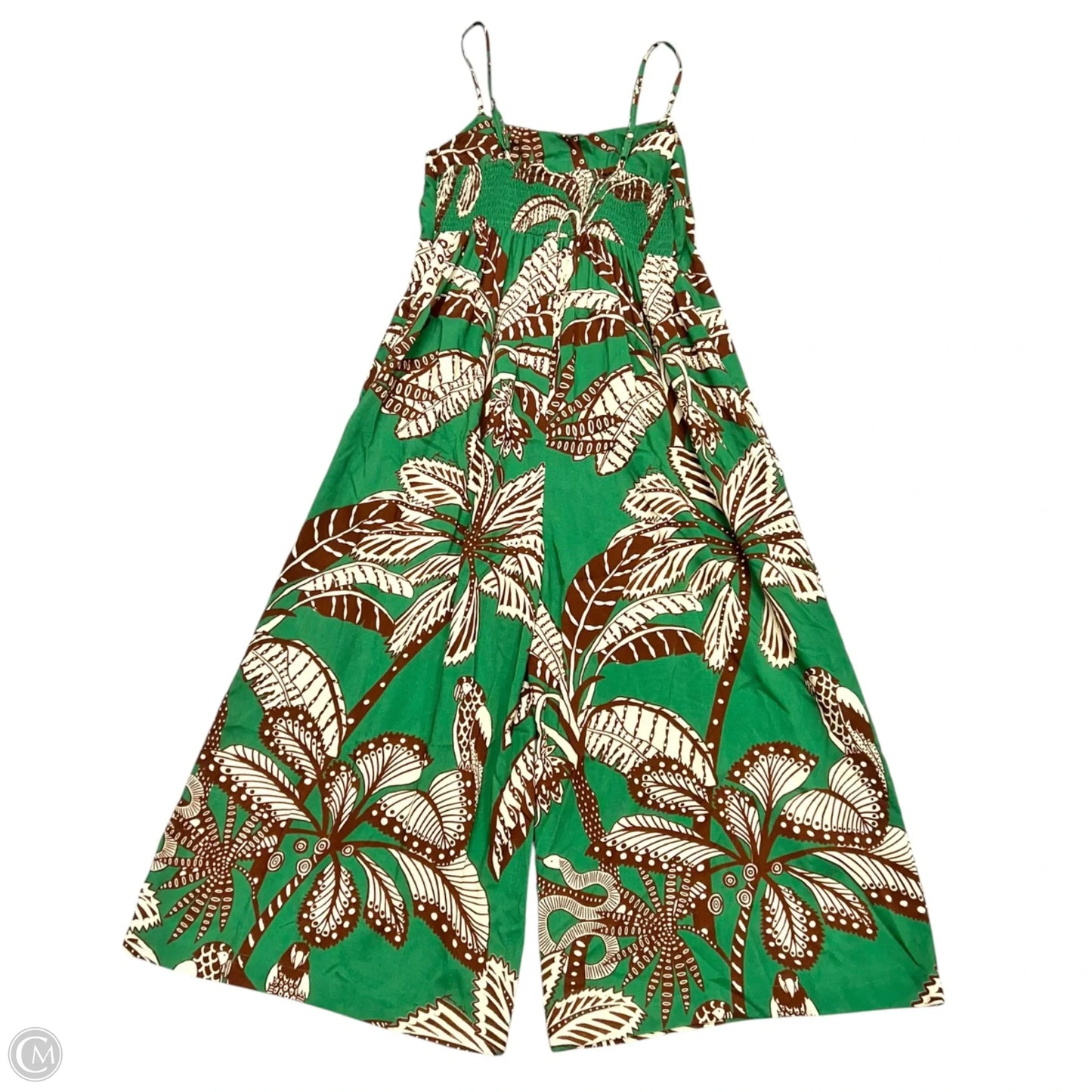 Jumpsuit By Farm Rio In Brown & Green, Size: Xs