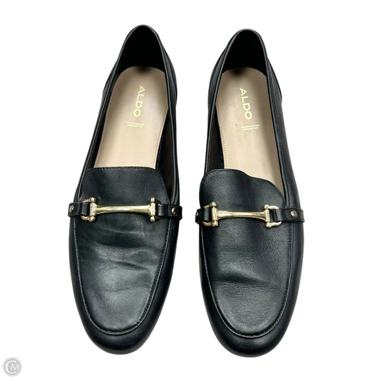 Shoes Flats By Aldo In Black & Gold, Size: 10
