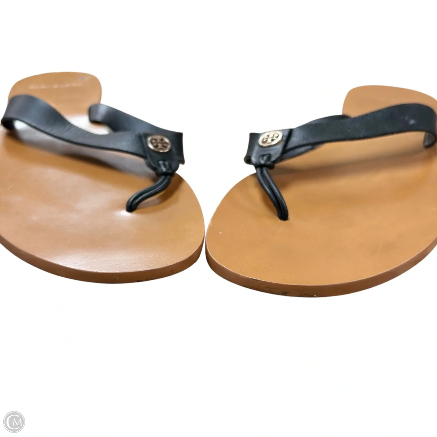 Sandals Designer By Tory Burch In Black & Brown, Size: 9