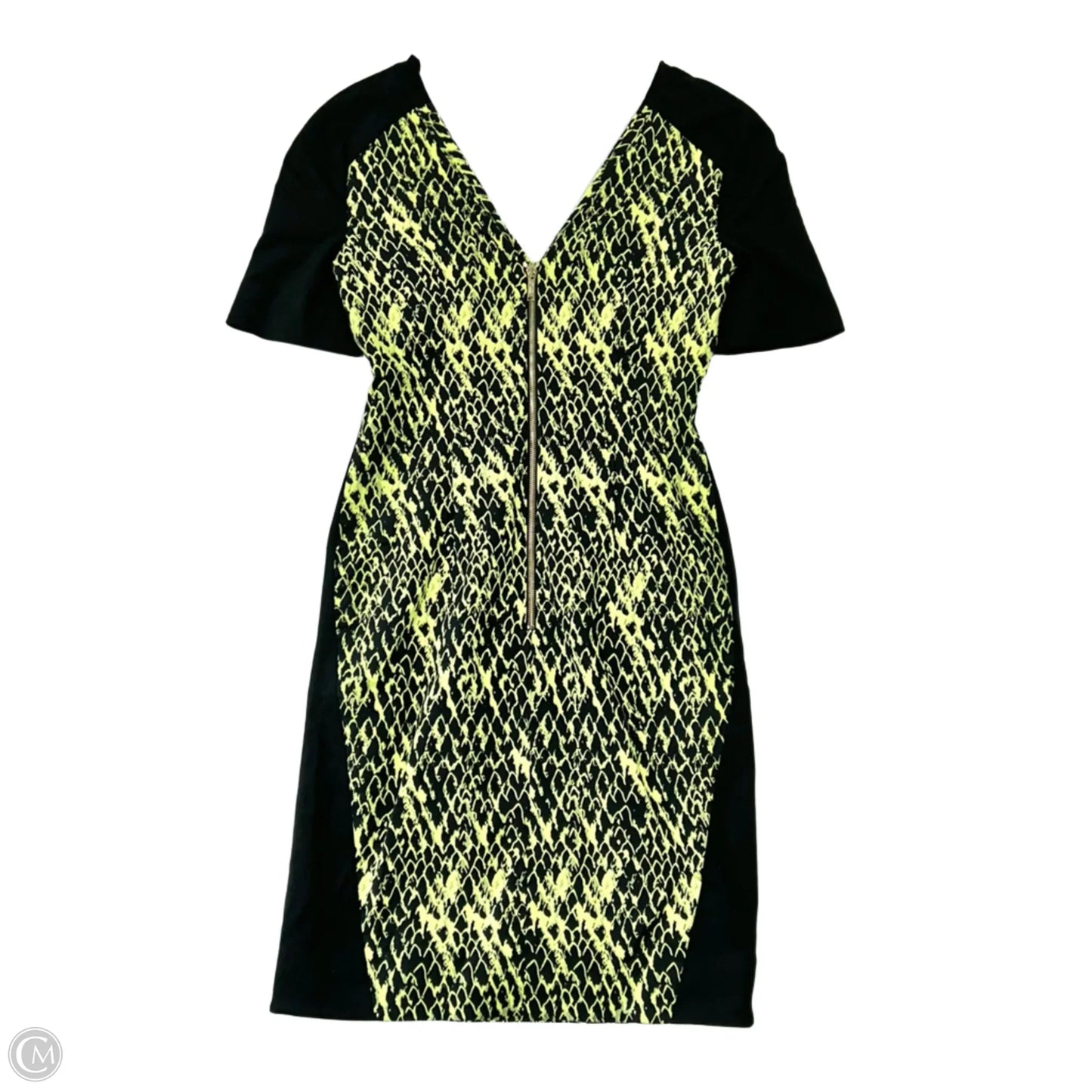 Dress Casual Midi By Matthew Williamson In Black & Green, Size: 10