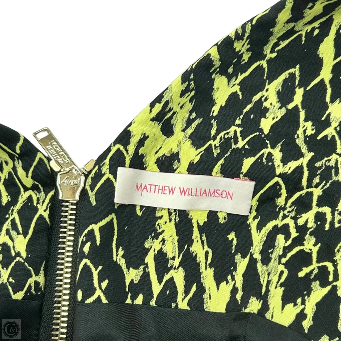 Dress Casual Midi By Matthew Williamson In Black & Green, Size: 10