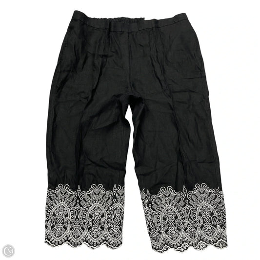 Pants Cropped By Chicos In Black & White, Size: Xxl