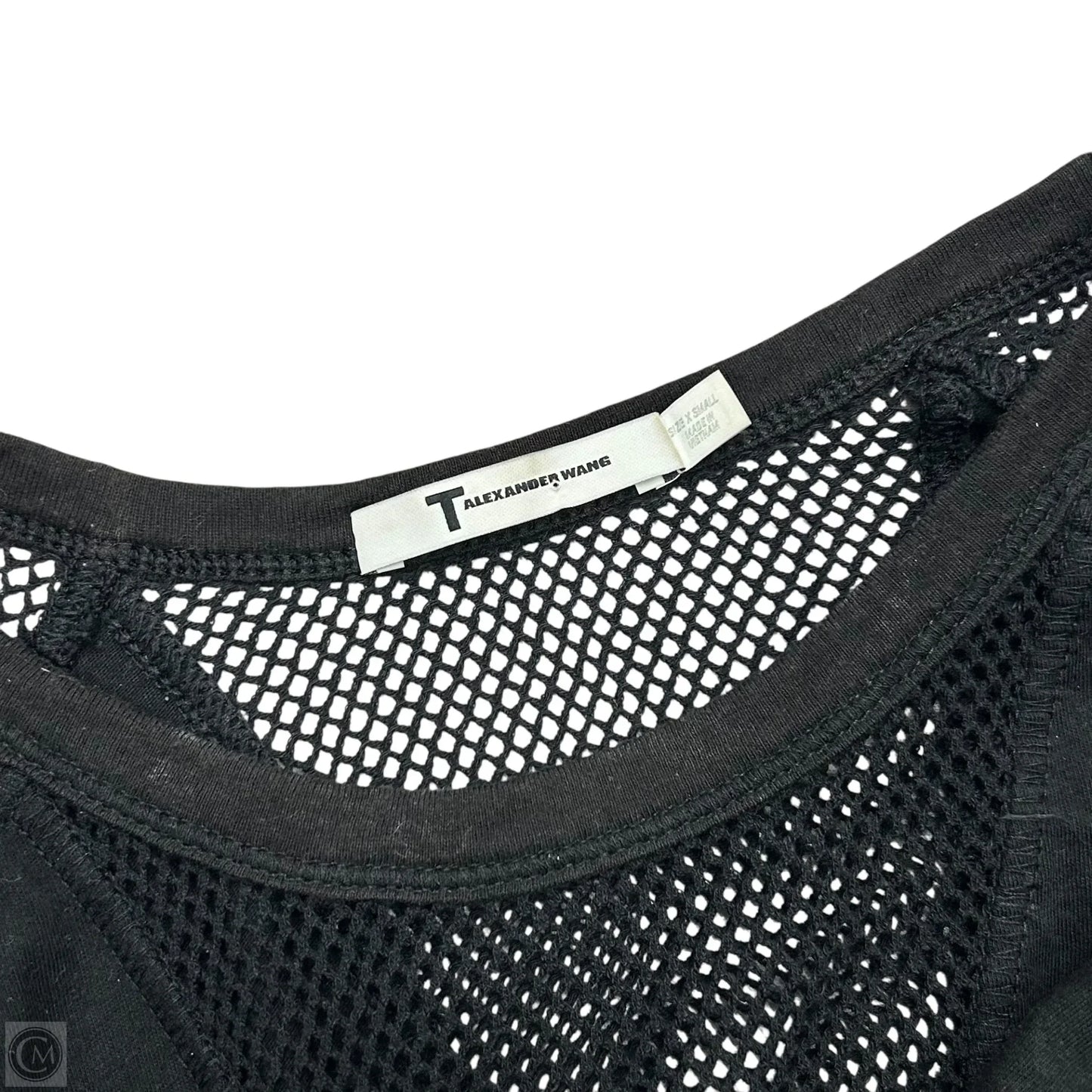 Top Short Sleeve Luxury Designer By Alexander Wang In Black, Size: Xs