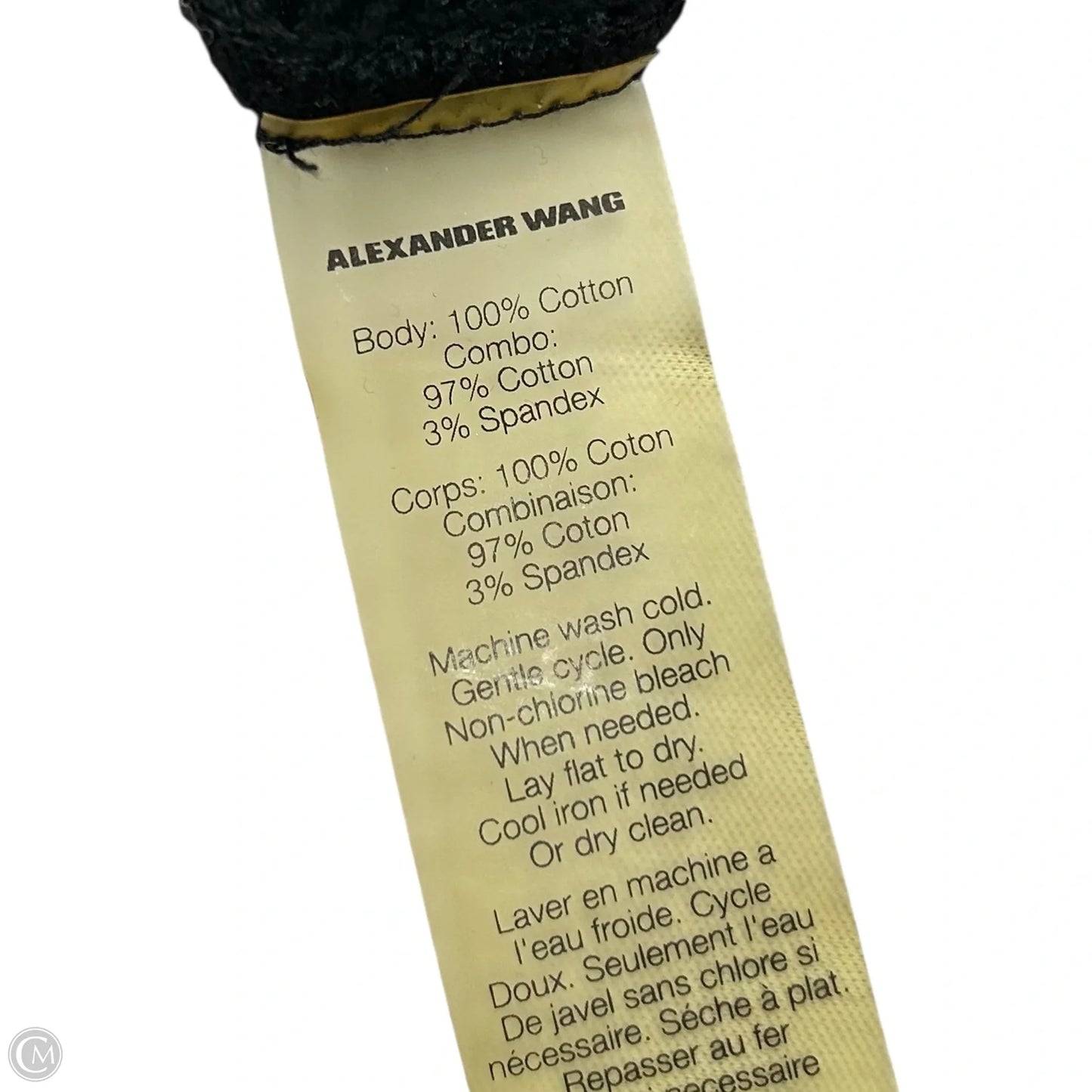 Top Short Sleeve Luxury Designer By Alexander Wang In Black, Size: Xs