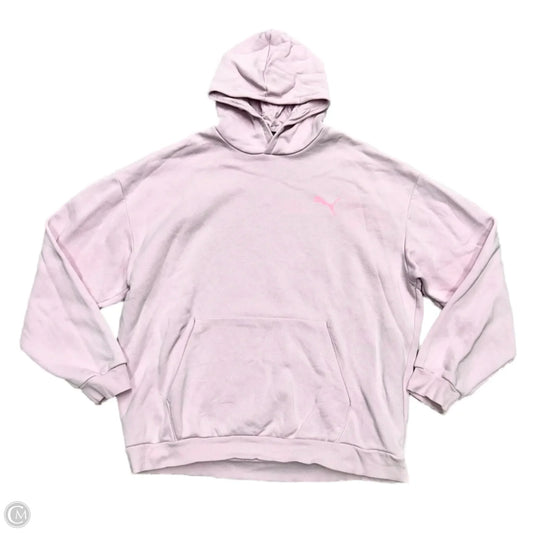 Sweatshirt Hoodie By Puma In Pink, Size: Xl