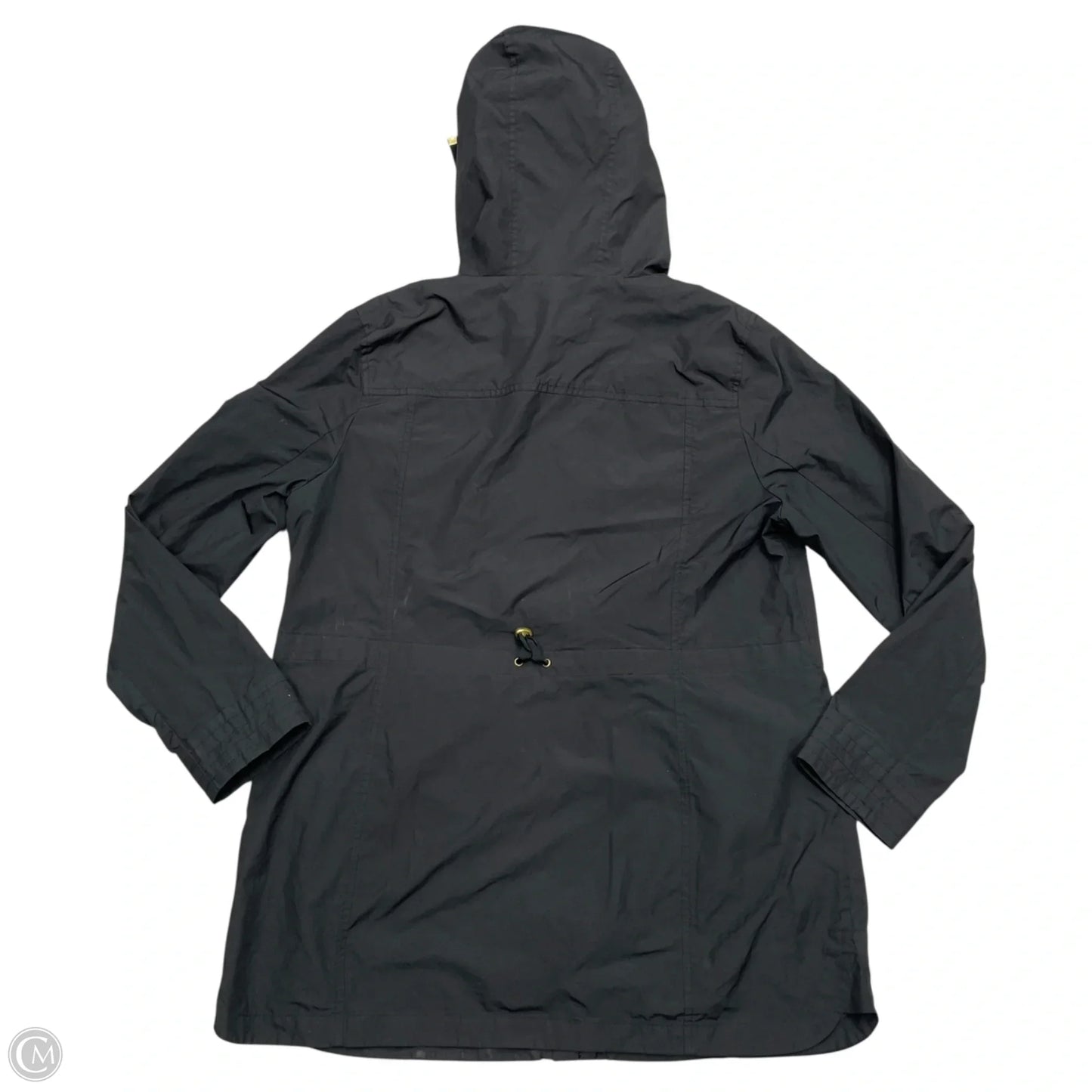 Jacket Windbreaker By Cole-haan In Black & Gold, Size: L