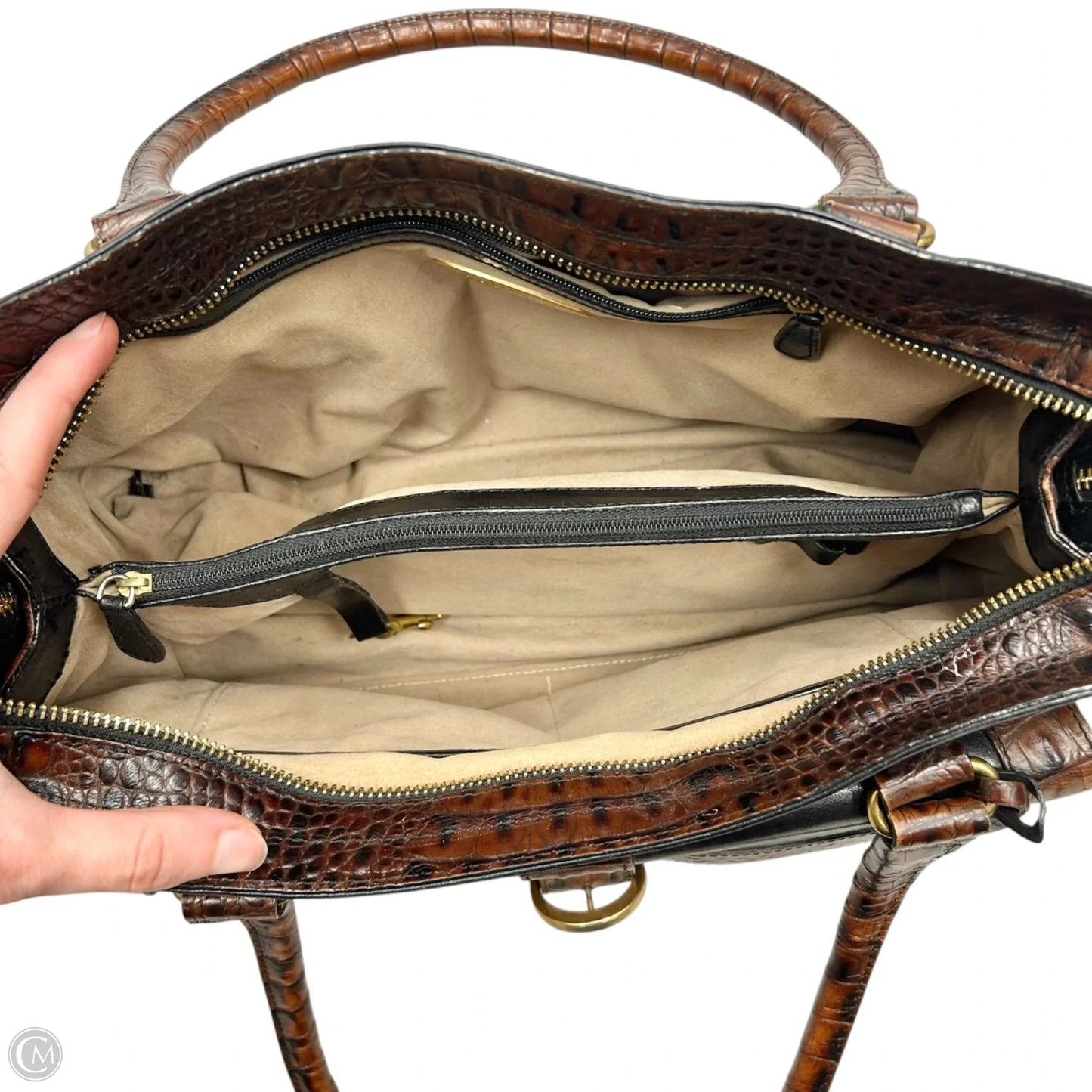 Handbag Designer By Brahmin, Size: Medium