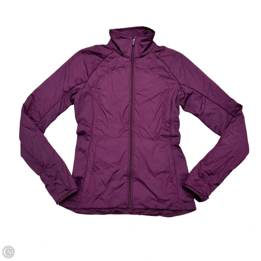 Athletic Jacket By Lululemon In Maroon, Size: S