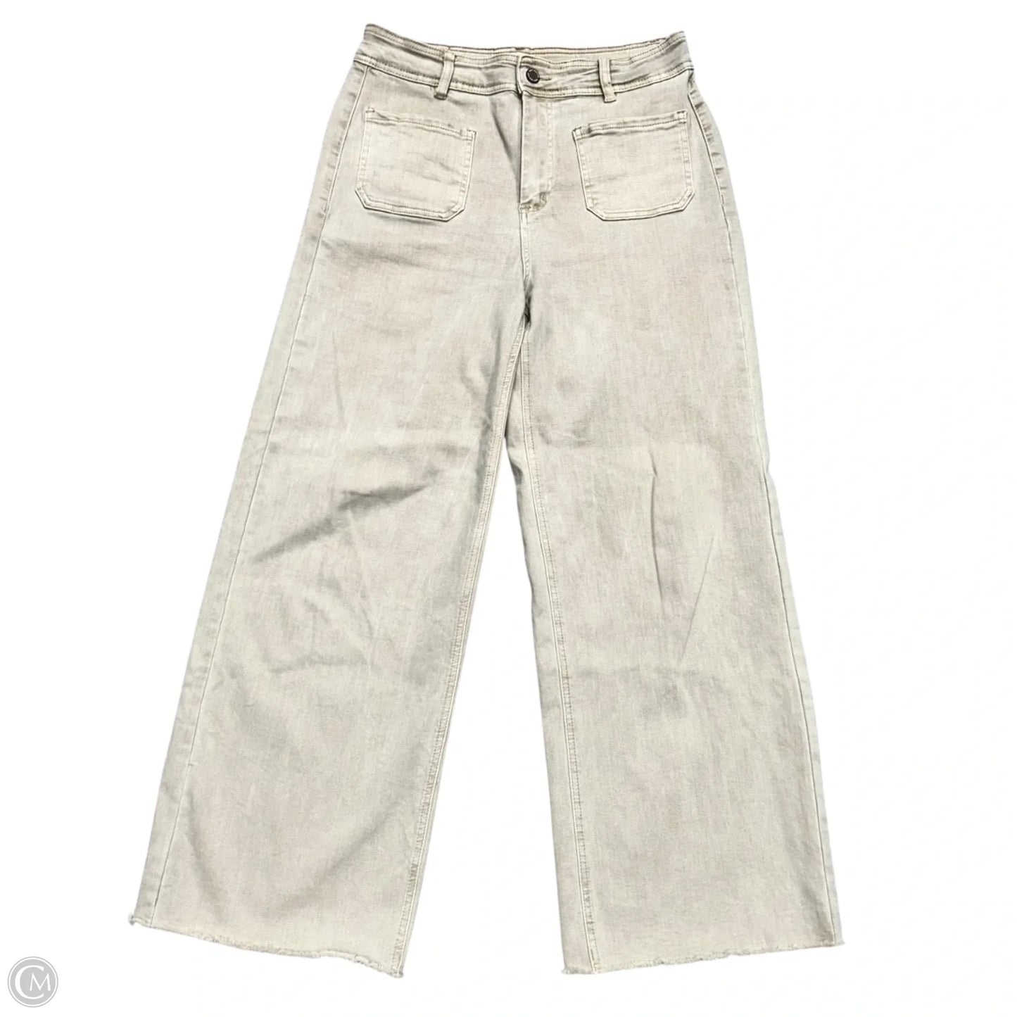Jeans Wide Leg By Oat In Cream Denim, Size: 10