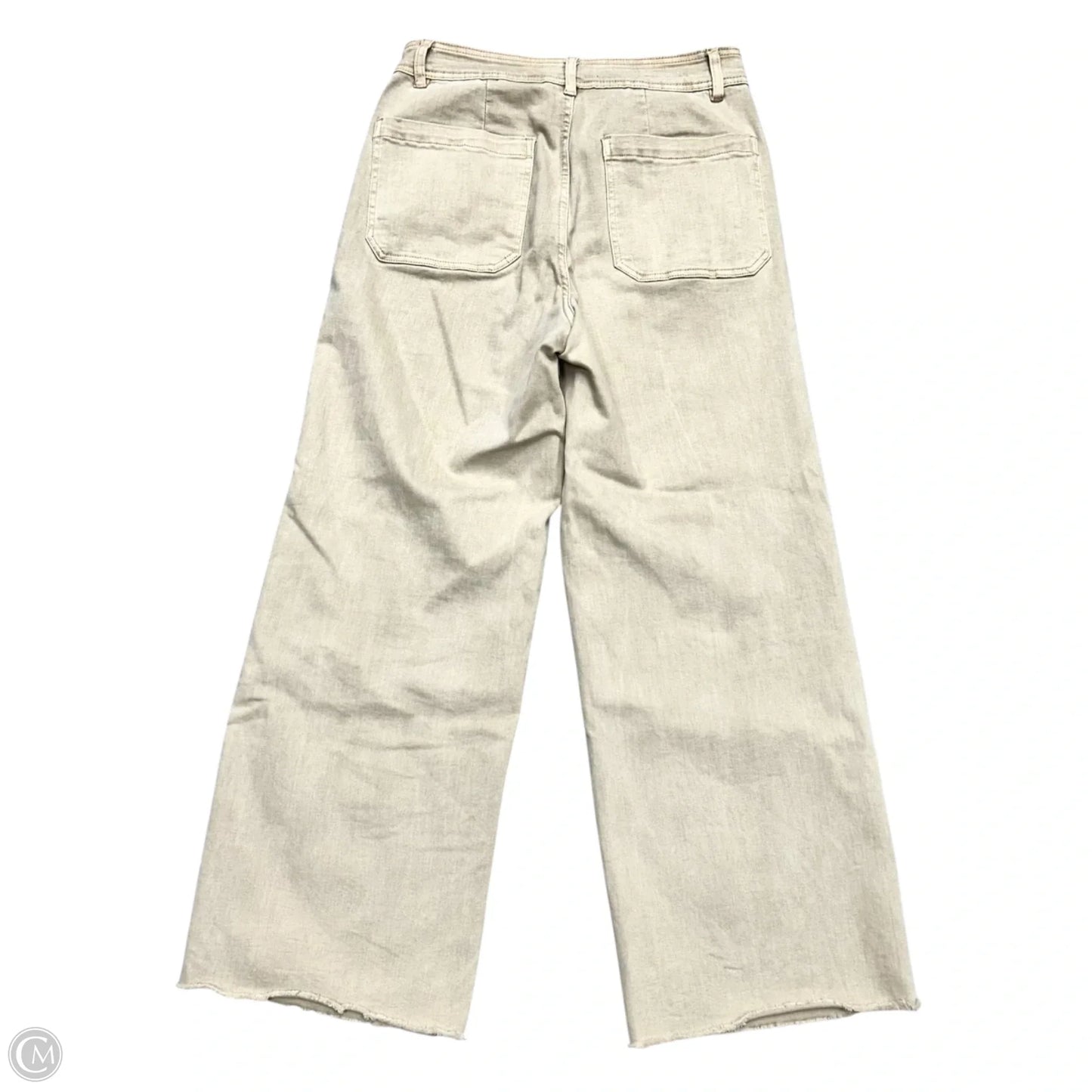 Jeans Wide Leg By Oat In Cream Denim, Size: 10