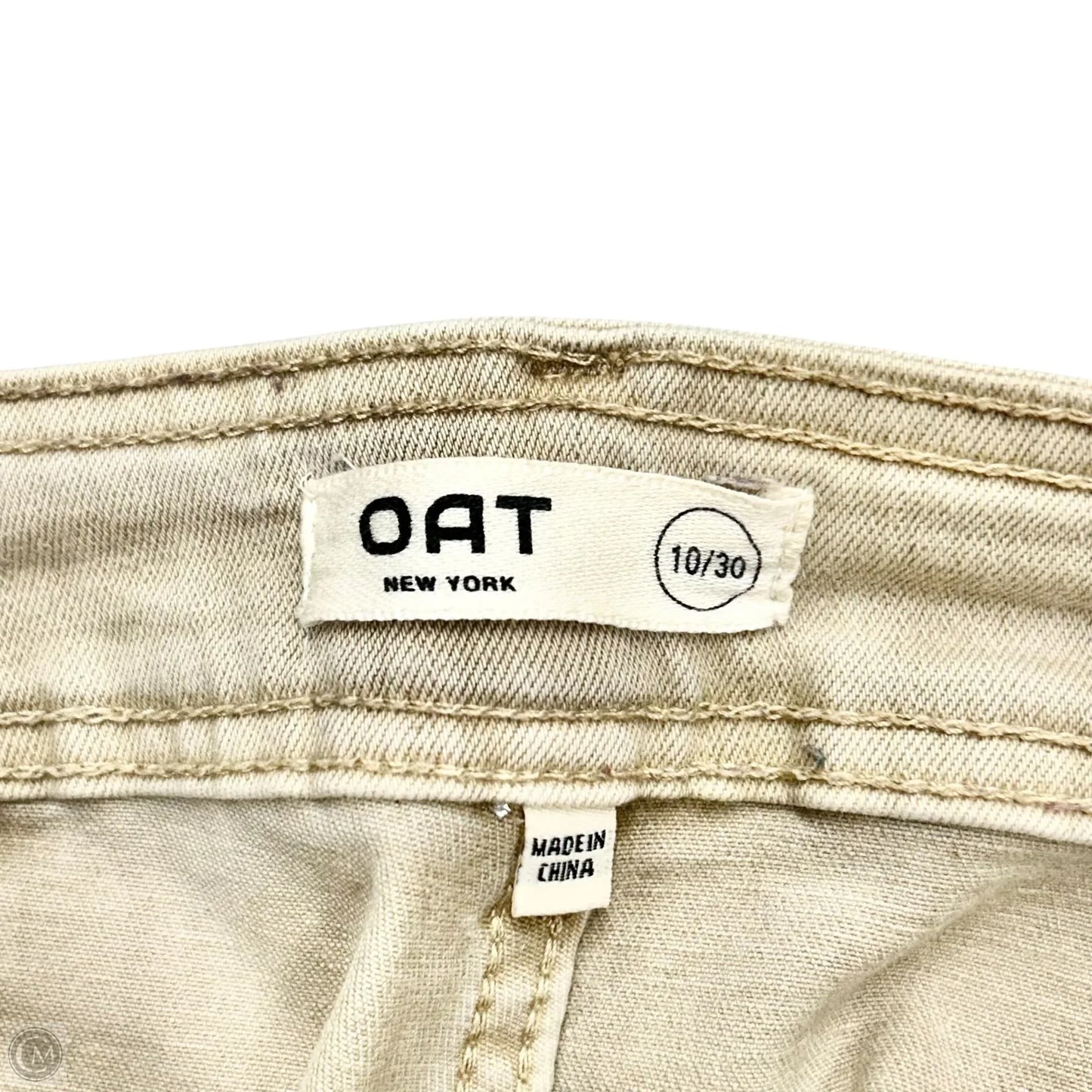 Jeans Wide Leg By Oat In Cream Denim, Size: 10