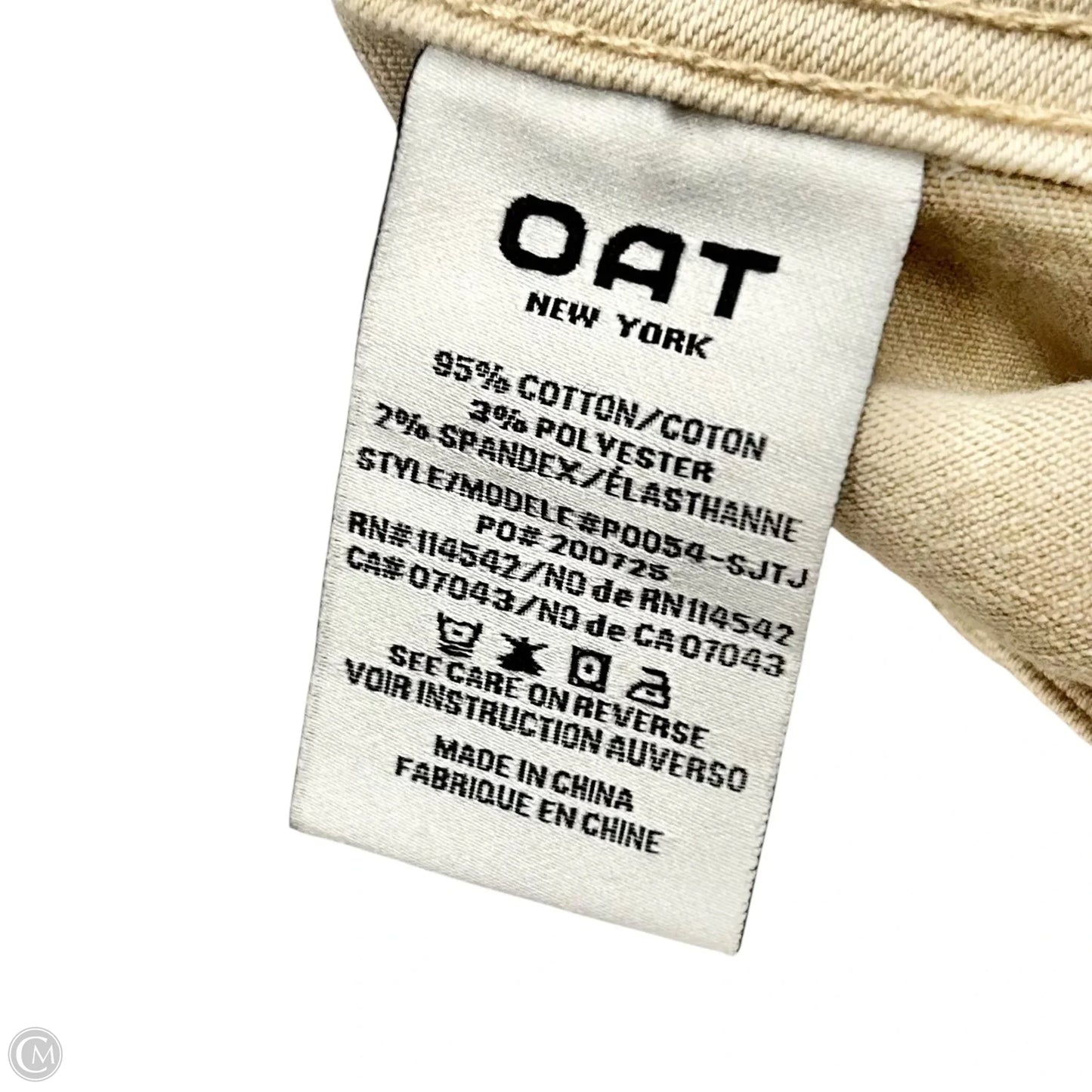 Jeans Wide Leg By Oat In Cream Denim, Size: 10