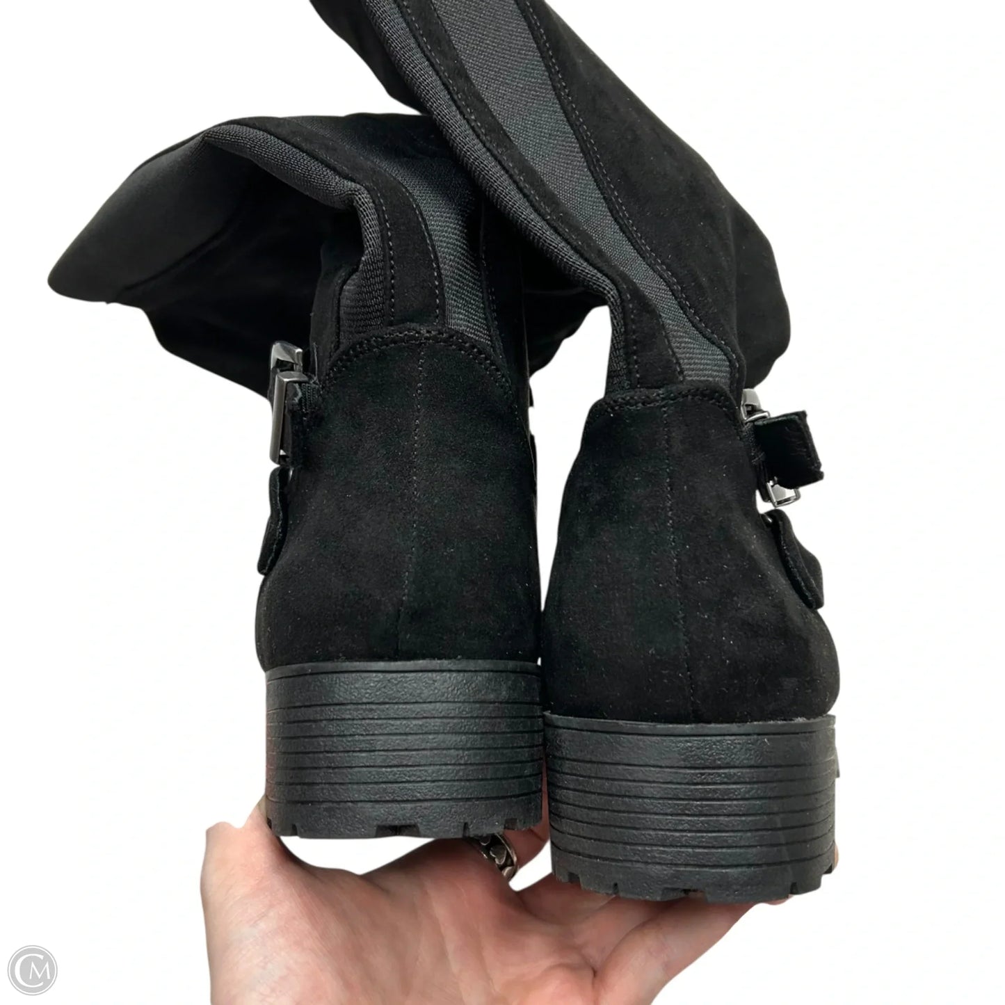 Boots Mid-calf Heels By Unr8ed In Black, Size: 9