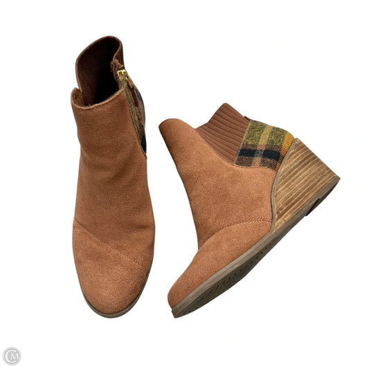 Boots Ankle Flats By Toms In Rust, Size: 8