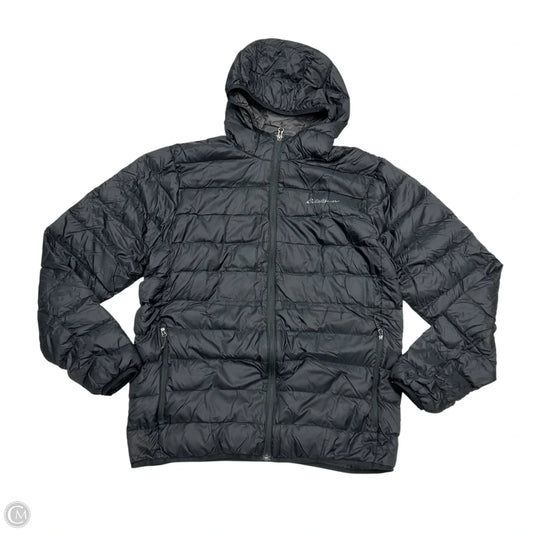 Jacket Puffer & Quilted By Eddie Bauer In Black, Size: L