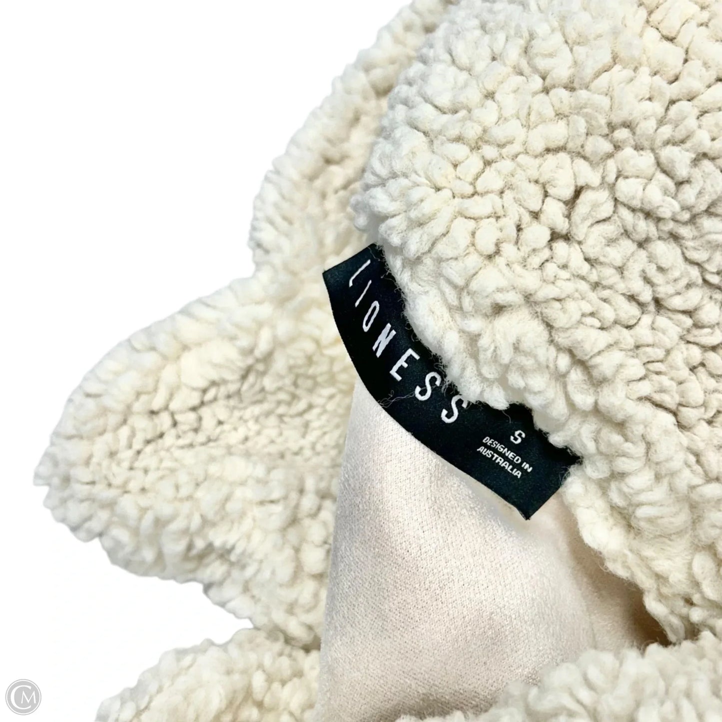 Coat Faux Fur & Sherpa By Lioness In Cream, Size: S