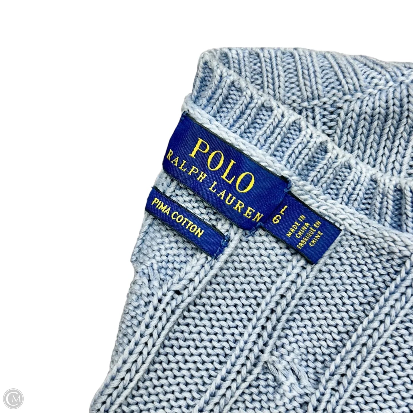 Sweater By Polo Ralph Lauren In Blue, Size: L
