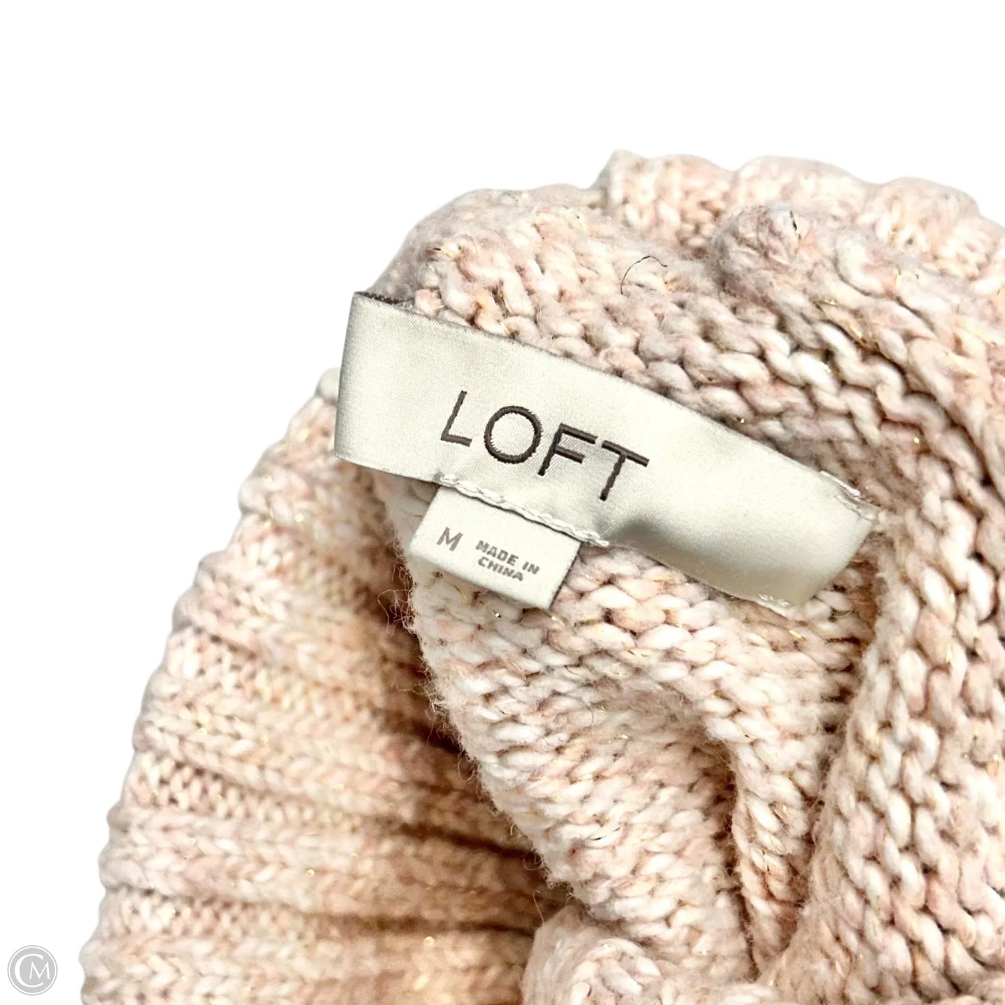 Sweater Short Sleeve By Loft In Pink, Size: M