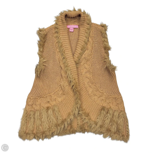 Vest Designer By Lilly Pulitzer In Tan, Size: Xxs