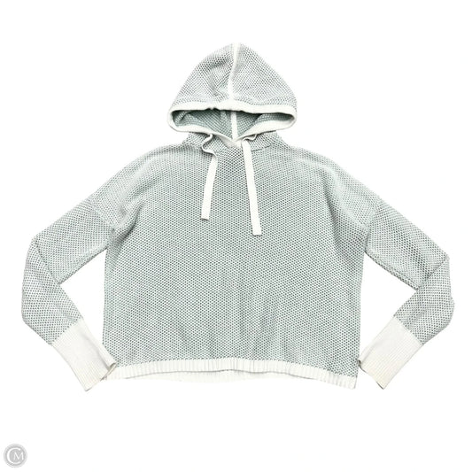 Sweatshirt Hoodie By Rachel Zoe In Blue & White, Size: M