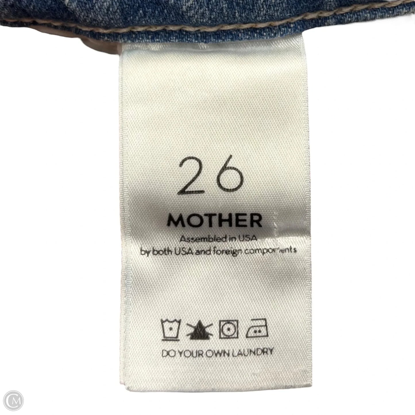 Jeans Straight By Mother In Blue Denim, Size: 2