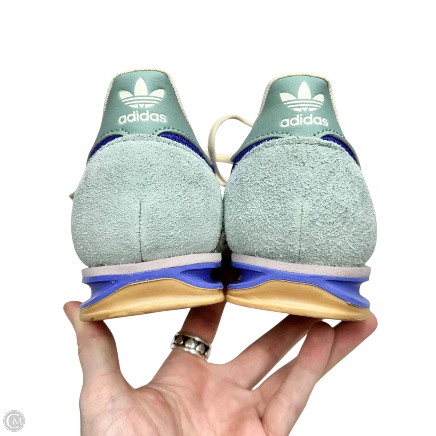 Shoes Sneakers By Adidas In Blue & Cream, Size: 7