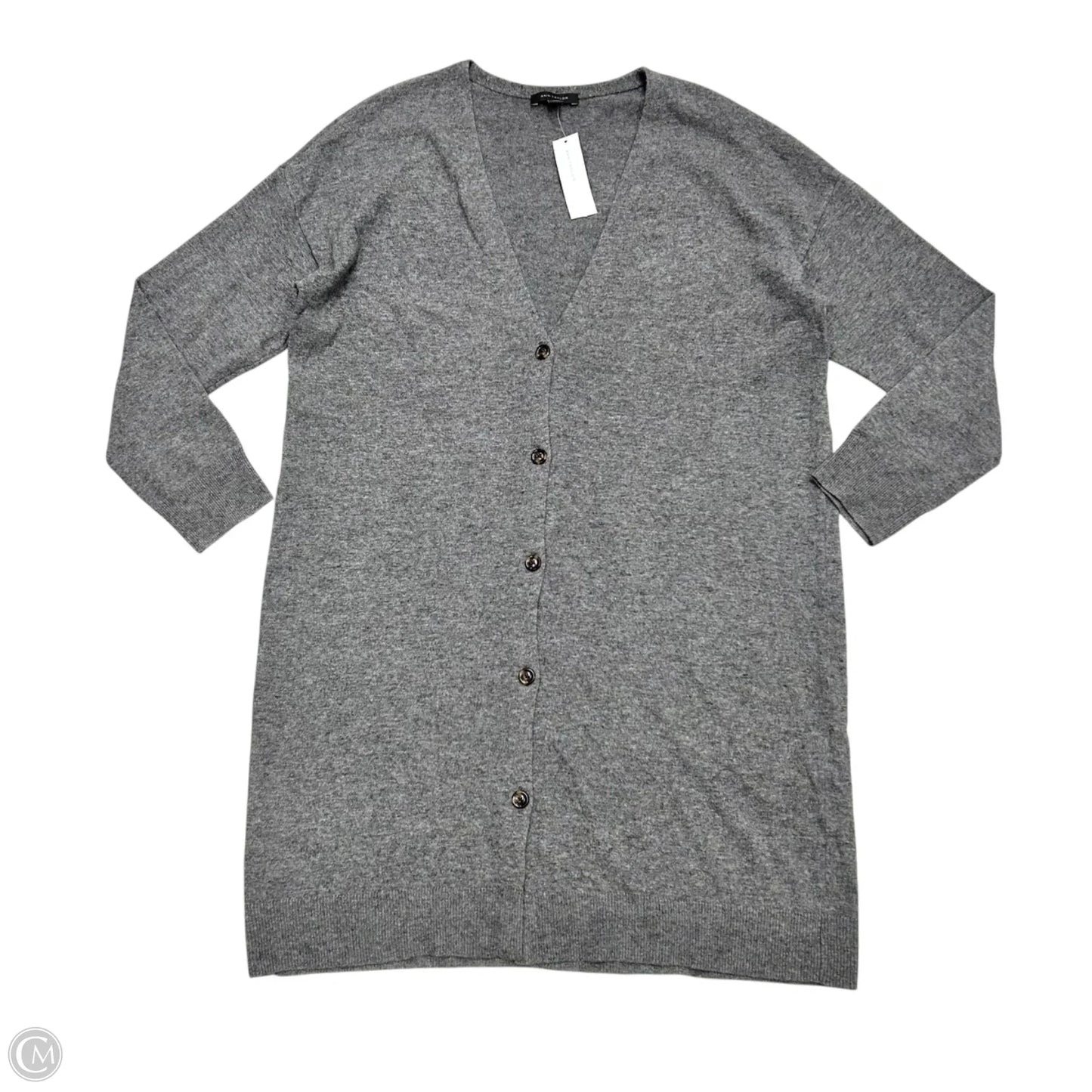 Dress Sweater By Ann Taylor In Grey, Size: Xl